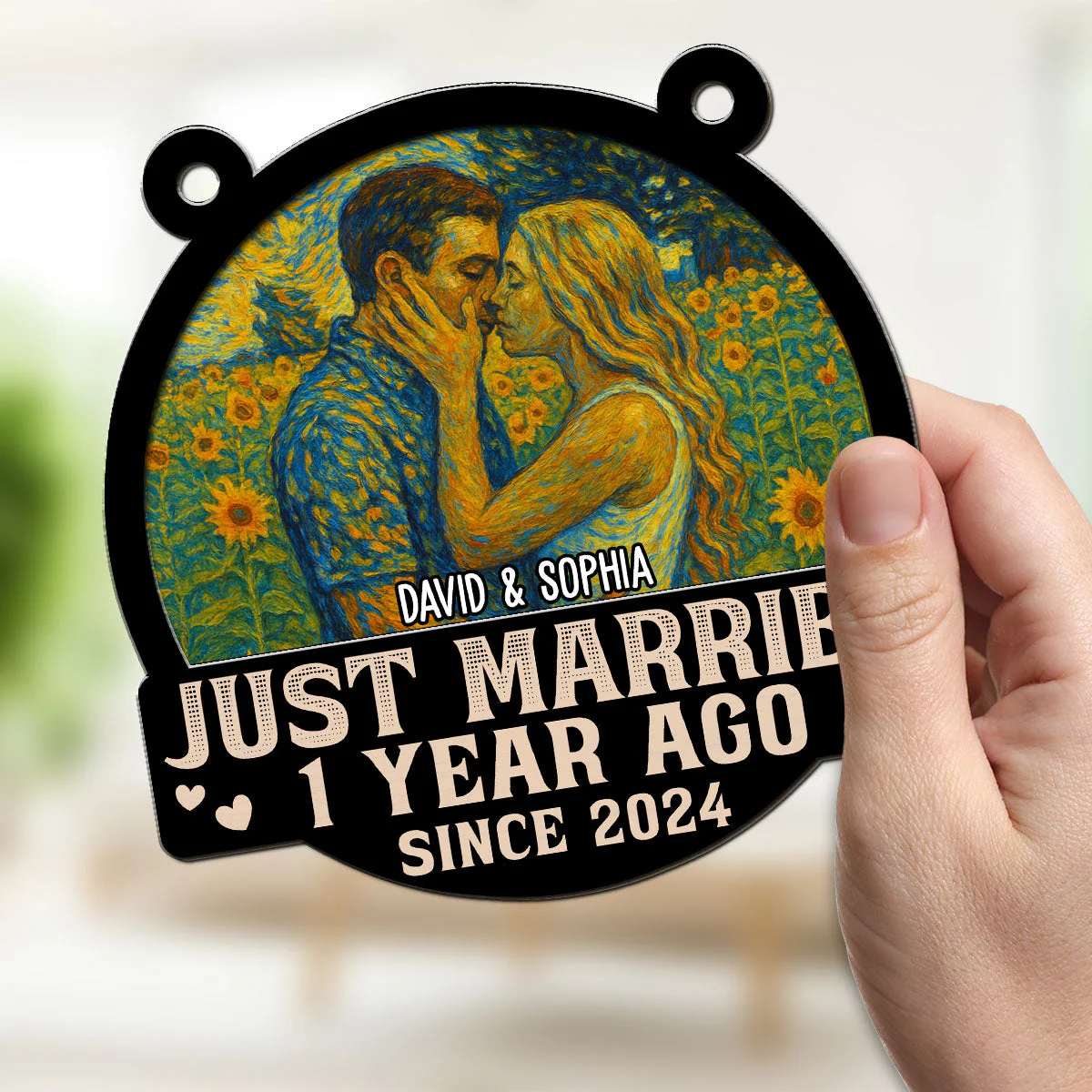Forever Love Couple - Personalized Custom Suncatcher - Image 3