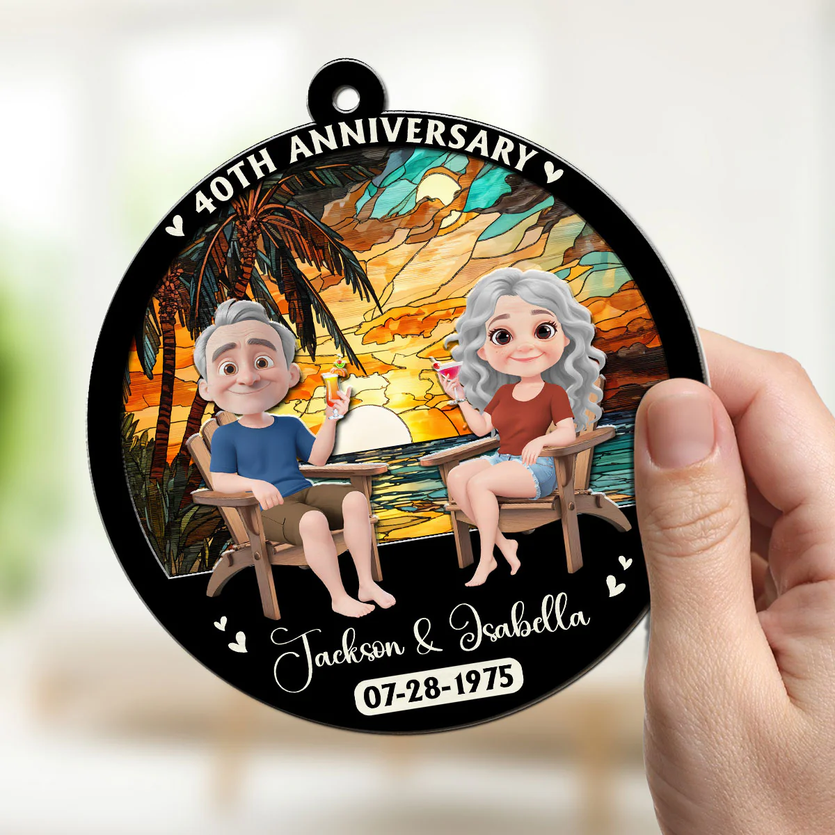 Love Last Forever - Personalized Custom Suncatcher - Image 2
