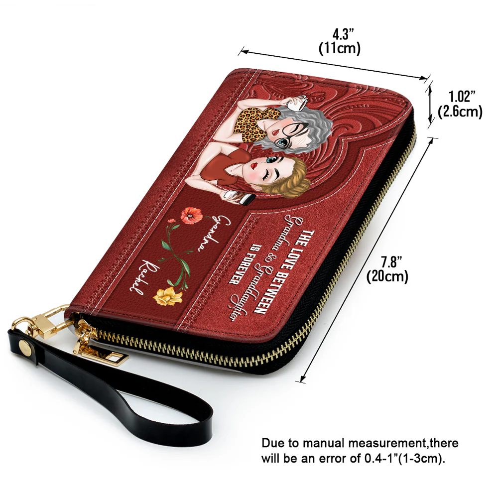 Forever Love You Grandma - Personalized Custom Leather Wallet - Image 5