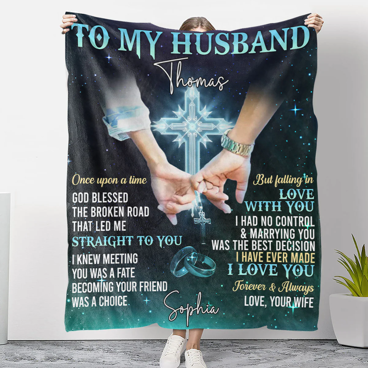 Forever Love You - Personalized Custom Fleece Blanket