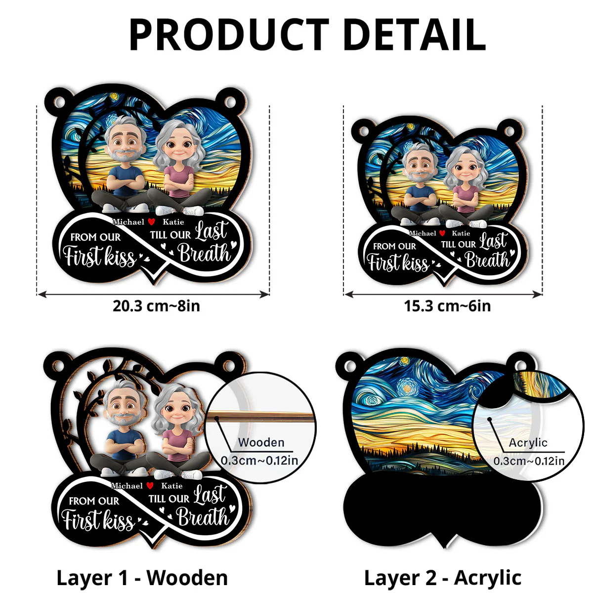 Forever Love You - Personalized Custom Suncatcher - Image 4