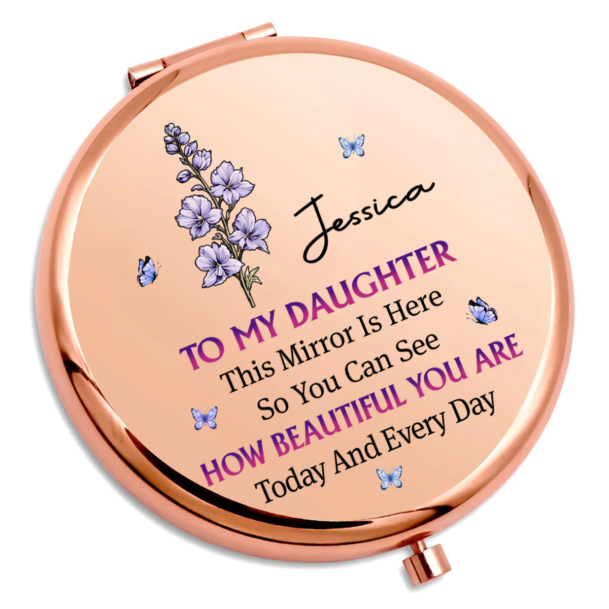Forever Loved My Daughter - Personalized Custom Compact Mirror - Image 2