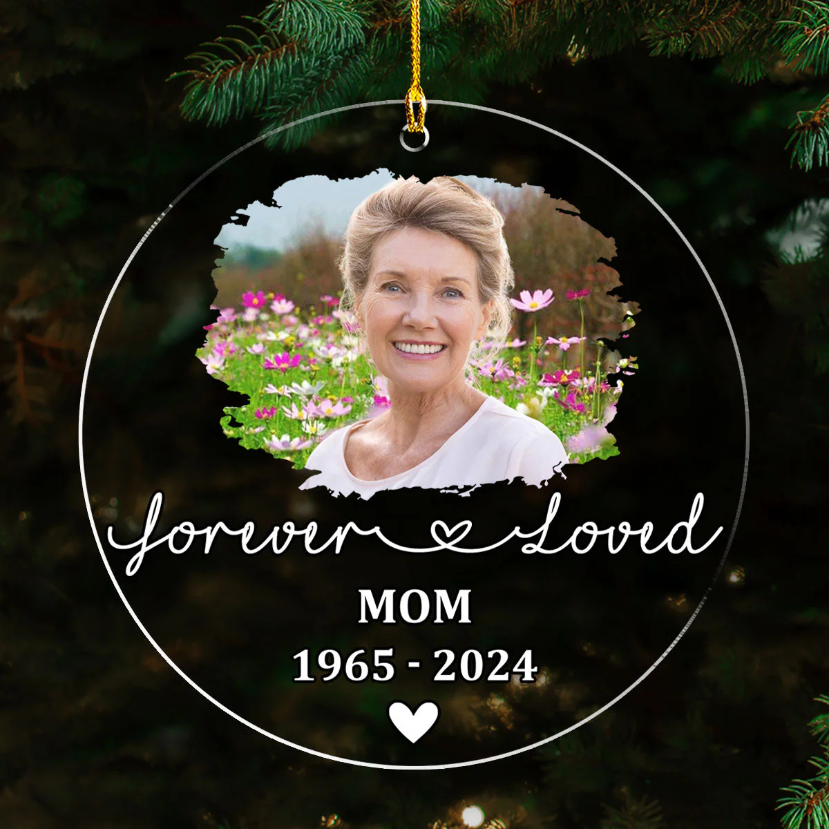 Forever Loved - Personalized Custom Acrylic Ornament - Image 2