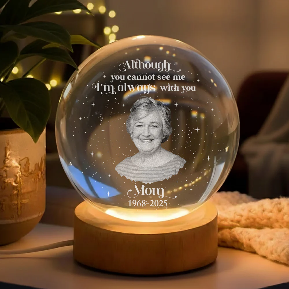 Forever Loved - Personalized Custom Crystal Globe Lamp