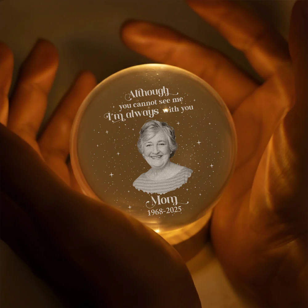 Forever Loved - Personalized Custom Crystal Globe Lamp - Image 4