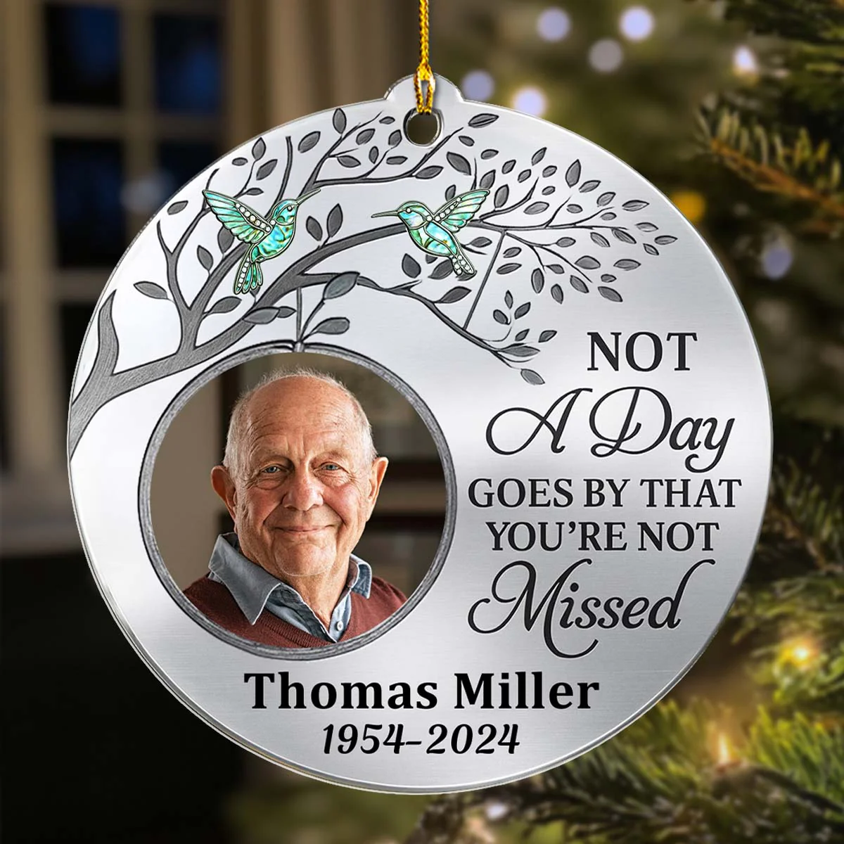 Forever Missed Never Forgotten - Personalized Custom Acrylic Ornament - Image 3