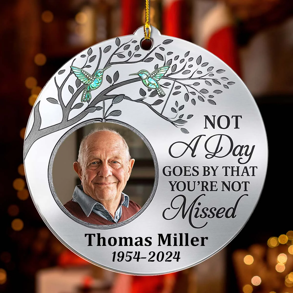 Forever Missed Never Forgotten - Personalized Custom Acrylic Ornament - Image 4
