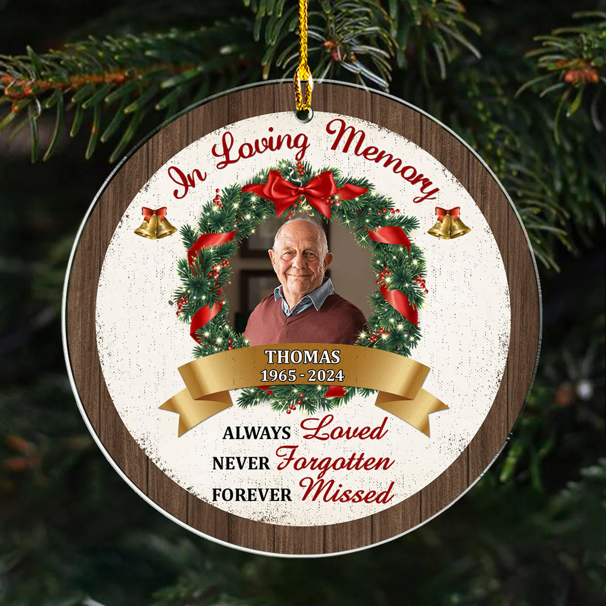 Forever Missed - Personalized Custom Acrylic Ornament - Image 5