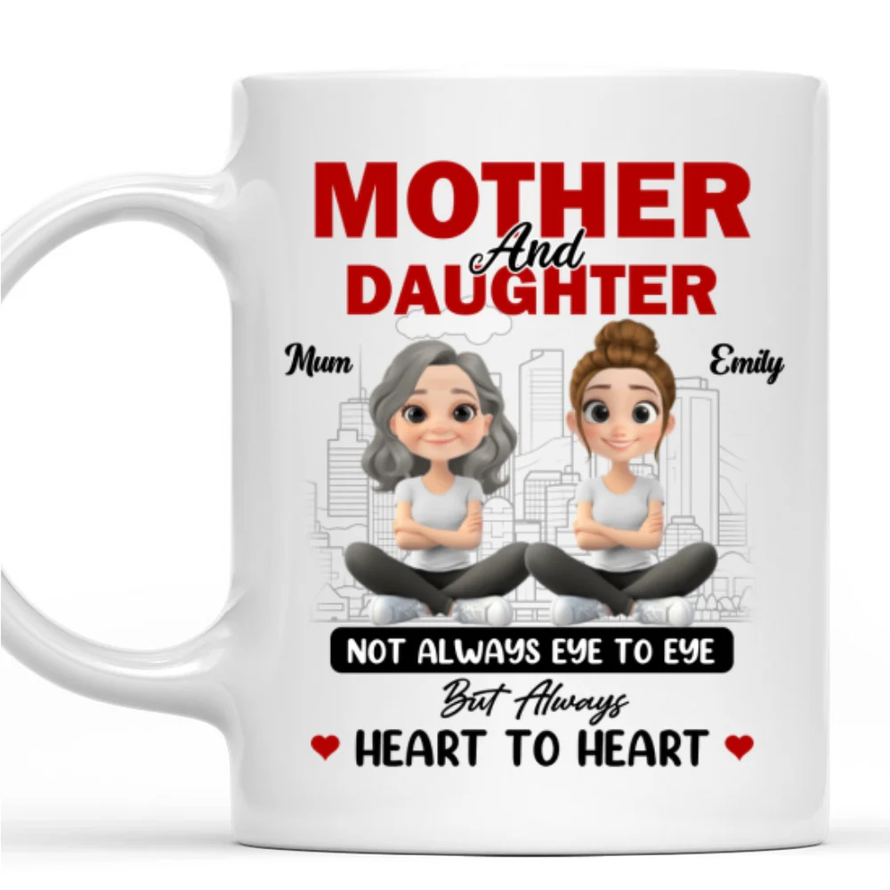 Forever Mum And Daughter - Personalized Custom Coffee Mug - Image 6