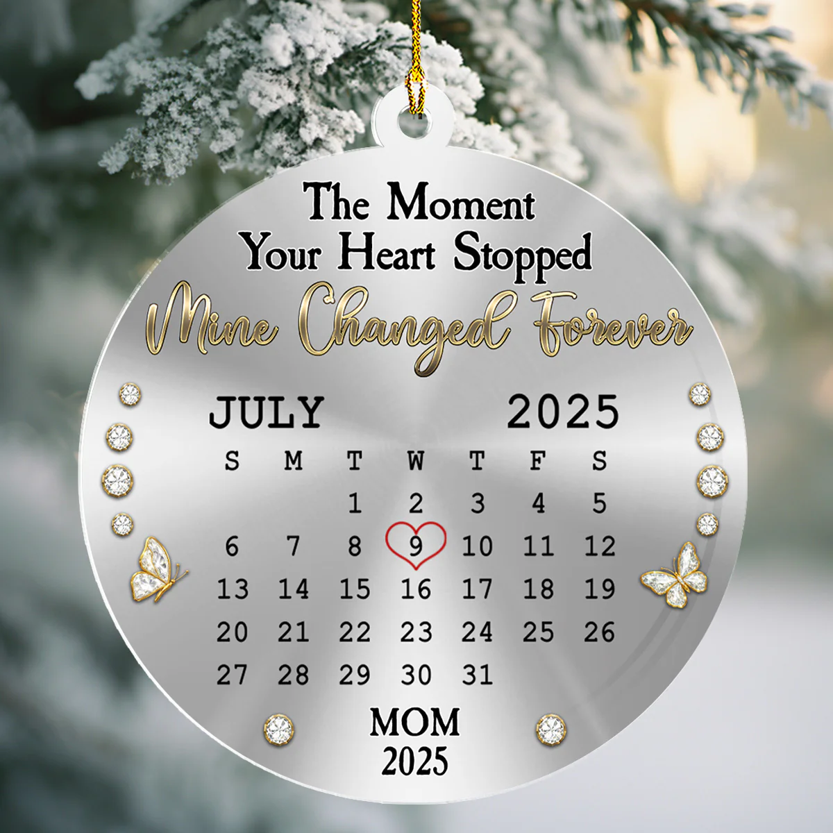 Forever My Angel - Personalized Custom Acrylic Ornament - Image 3