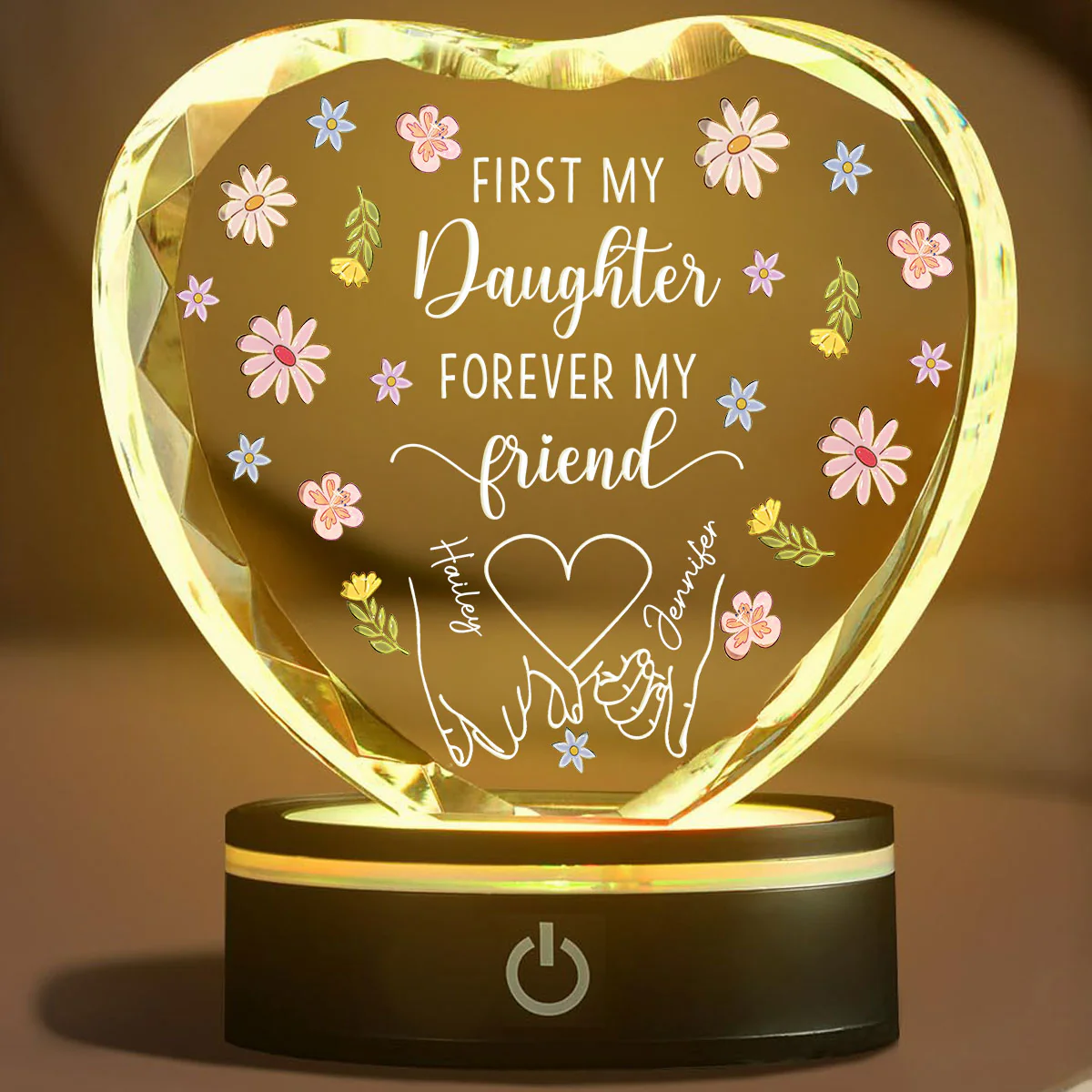 Forever My Friend - Personalized Custom Crystal Led Light - Image 2