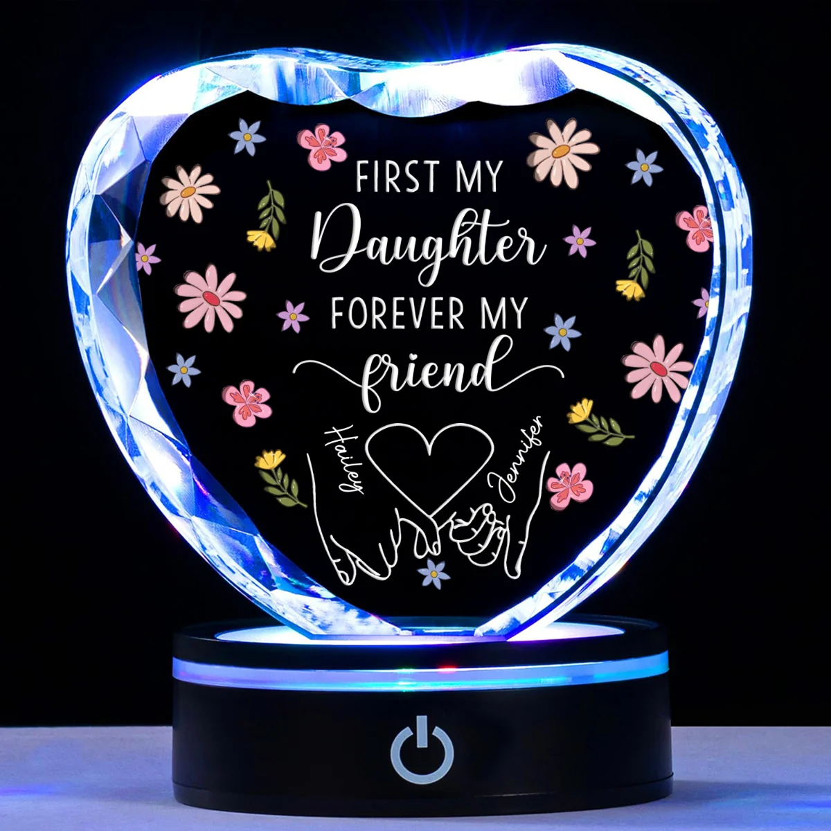 Forever My Friend - Personalized Custom Crystal Led Light - Image 7