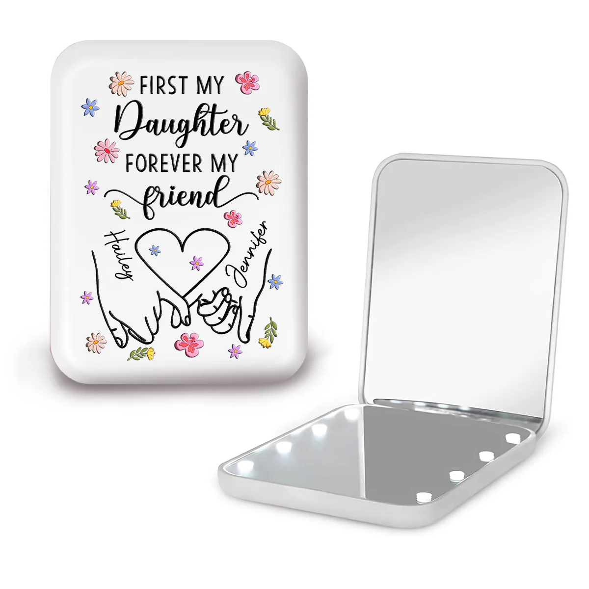 Forever My Friend - Personalized Custom LED Pocket Mirror - Image 2