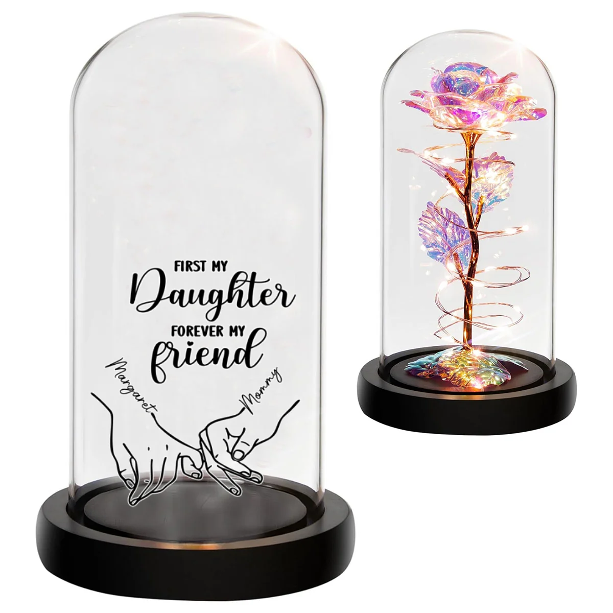 Forever My Friend - Personalized Custom Sparkly Rose - Image 6
