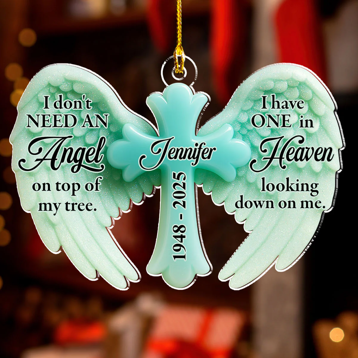 Forever Near - Personalized Custom Acrylic Ornament - Image 2