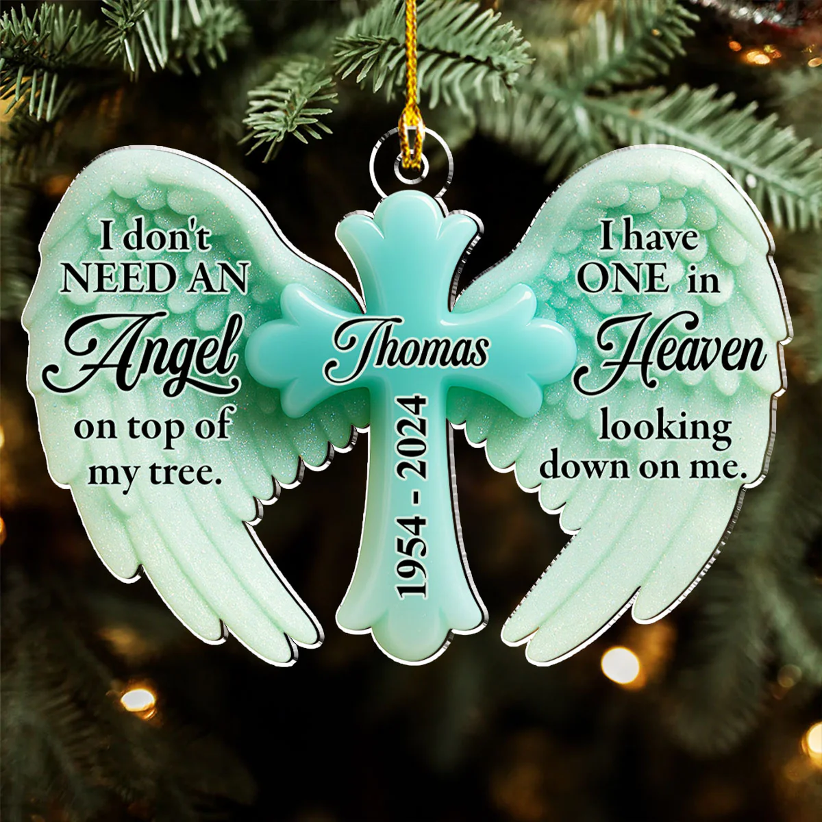 Forever Near - Personalized Custom Acrylic Ornament - Image 3