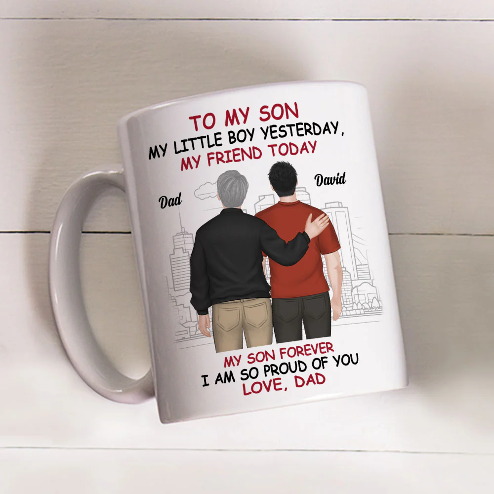 Forever Proud Always Your Dad - Personalized Custom Coffee Mug - Image 3