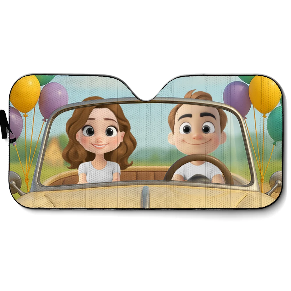 Forever Ride Together - Personalized Custom Car Sunshade - Image 7