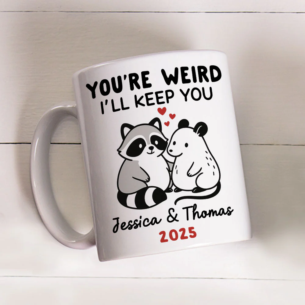 Forever Sticking With My Weirdo - Personalized Custom Coffee Mug - Image 3