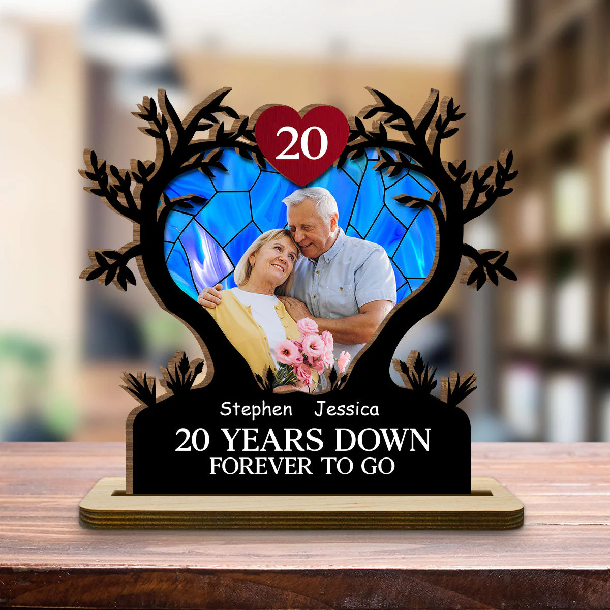 Forever To Go - Personalized Custom 2-Layer Wood Plaque With Flat Base - Image 4