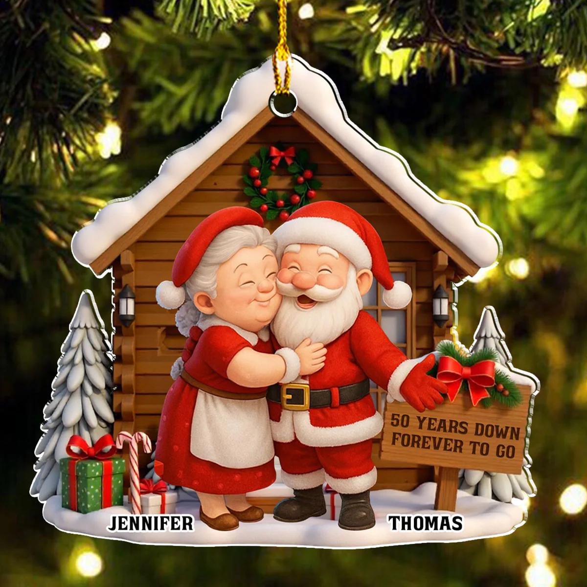 Forever To Go - Personalized Custom Acrylic Ornament - Image 4