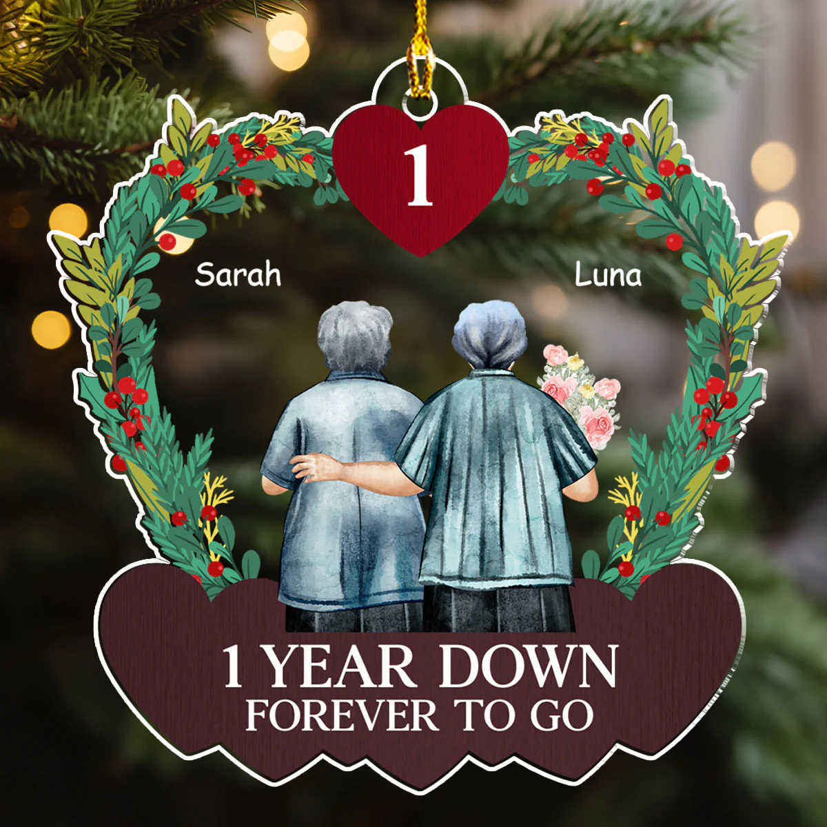 Forever To Go - Personalized Custom Acrylic Ornament - Image 2