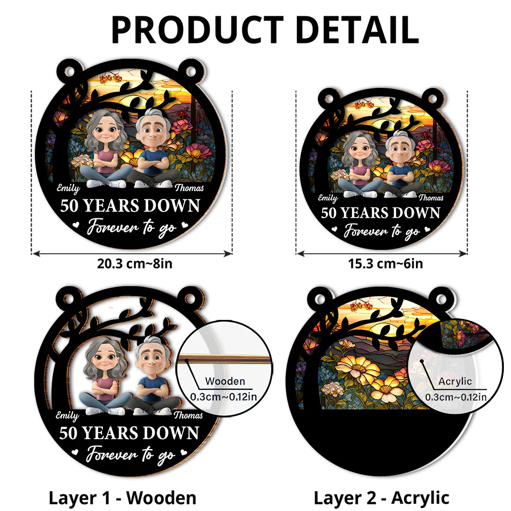 Forever To Go Together - Personalized Custom Suncatcher - Image 5