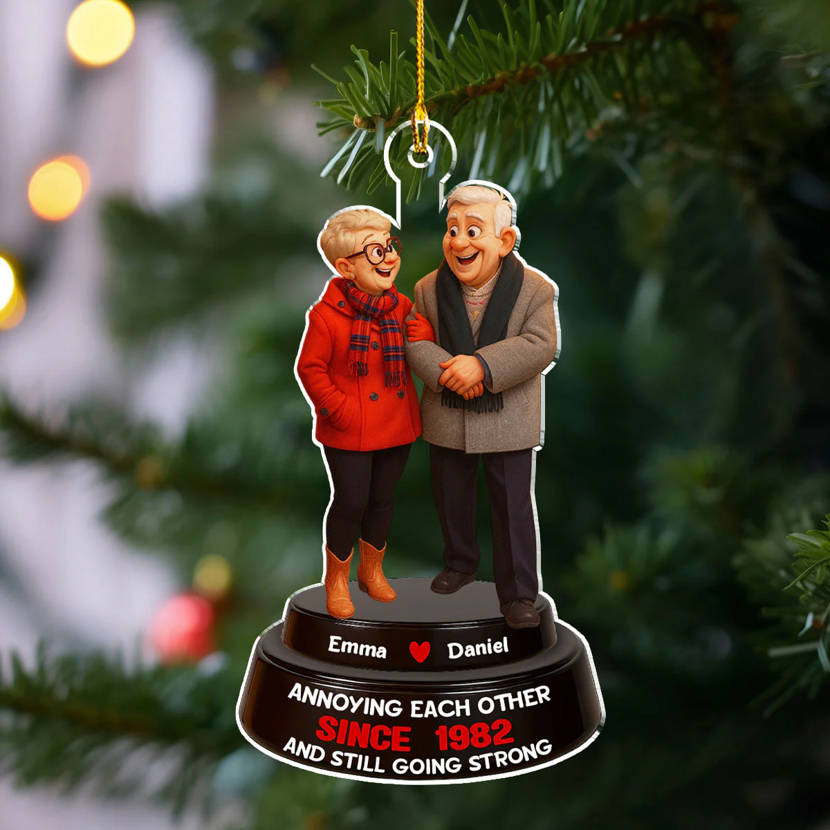 Forever Us - Personalized Custom Acrylic Ornament - Image 2