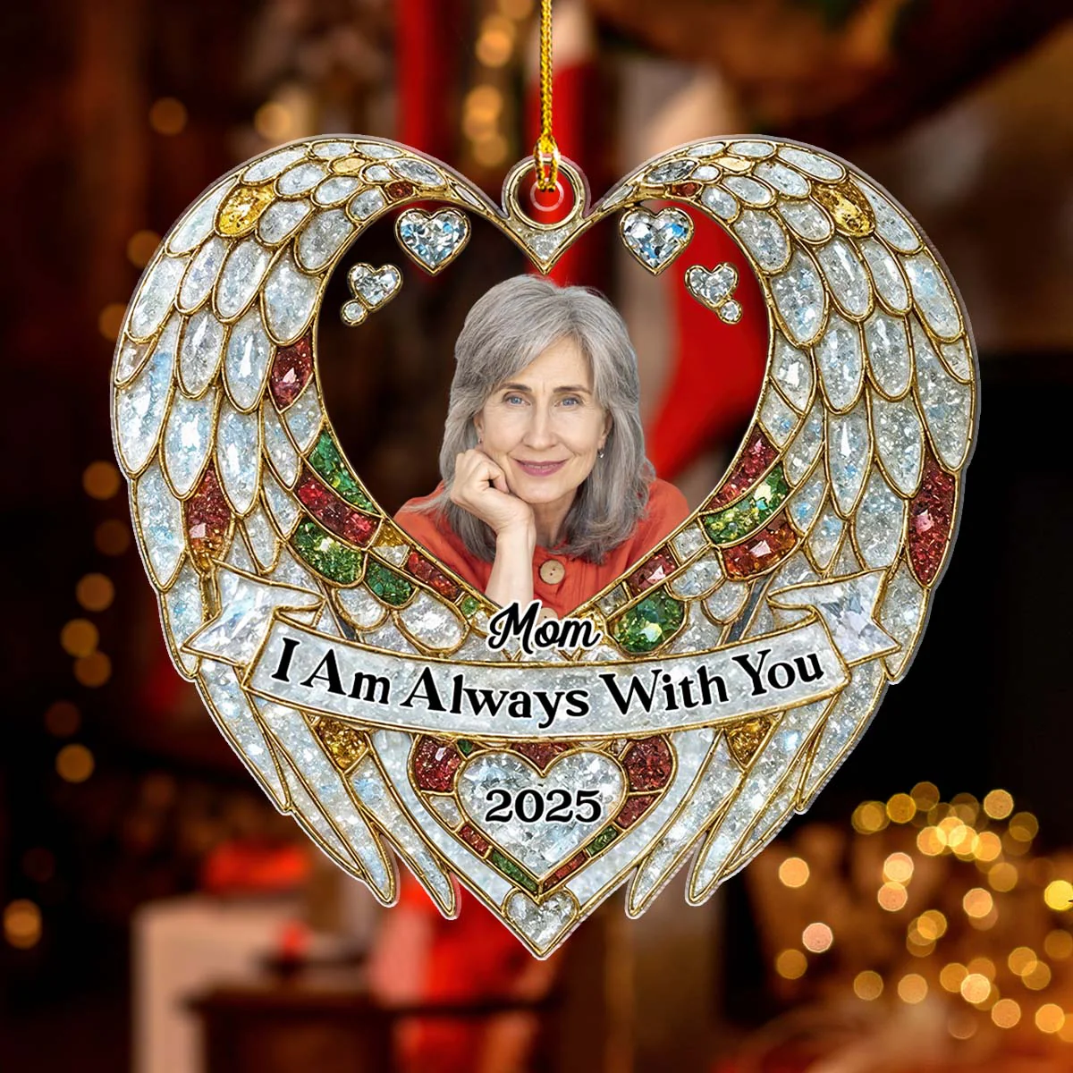 Forever With Us - Personalized Custom Acrylic Ornament - Image 2