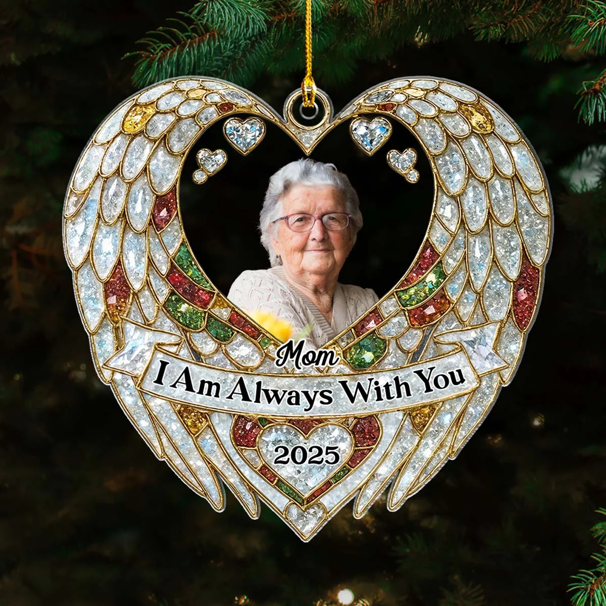 Forever With Us - Personalized Custom Acrylic Ornament - Image 4