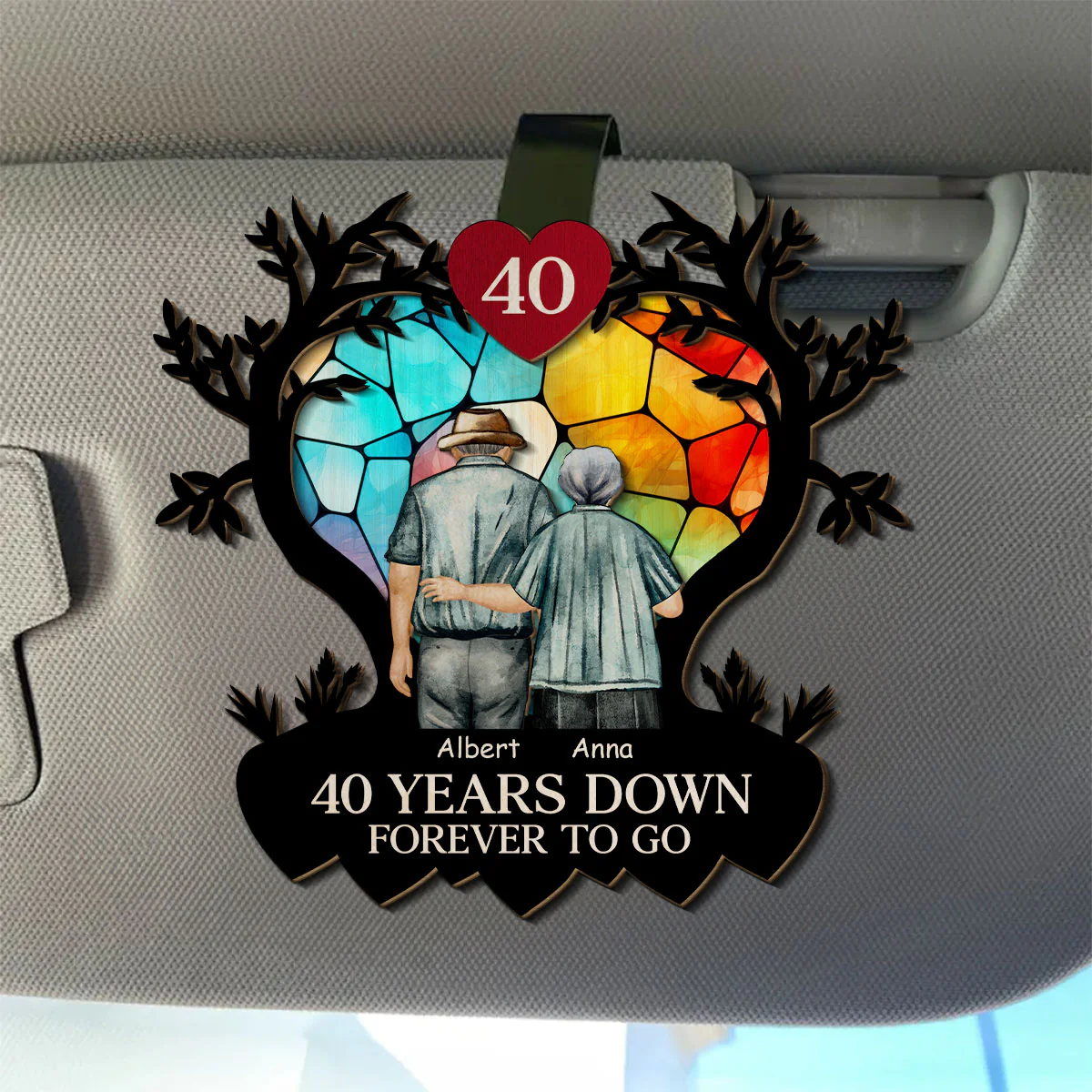 Forever With You - Personalized Custom Car Visor Clip - Image 4