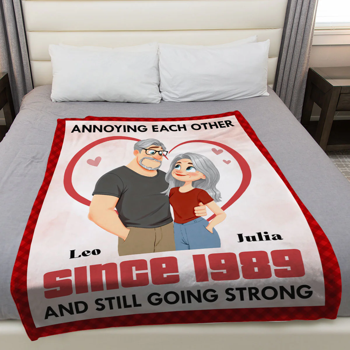 Forever With You - Personalized Custom Fleece Blanket - Image 2