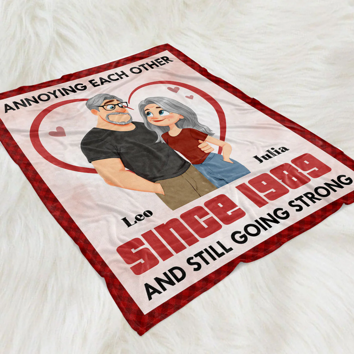 Forever With You - Personalized Custom Fleece Blanket - Image 3