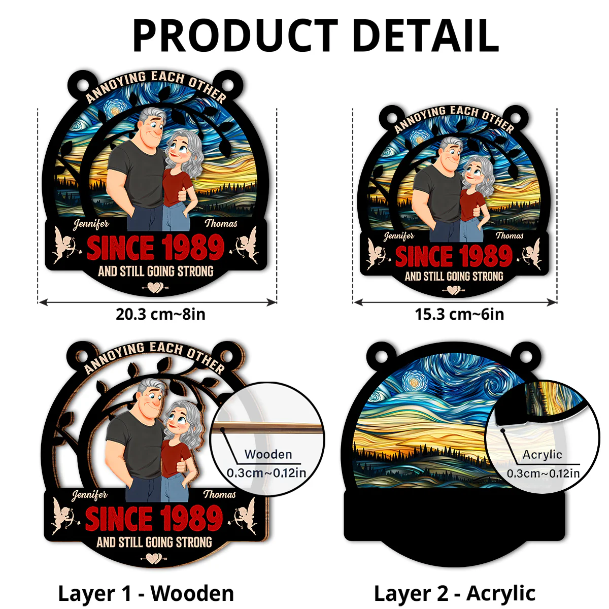 Forever With You - Personalized Custom Suncatcher - Image 5
