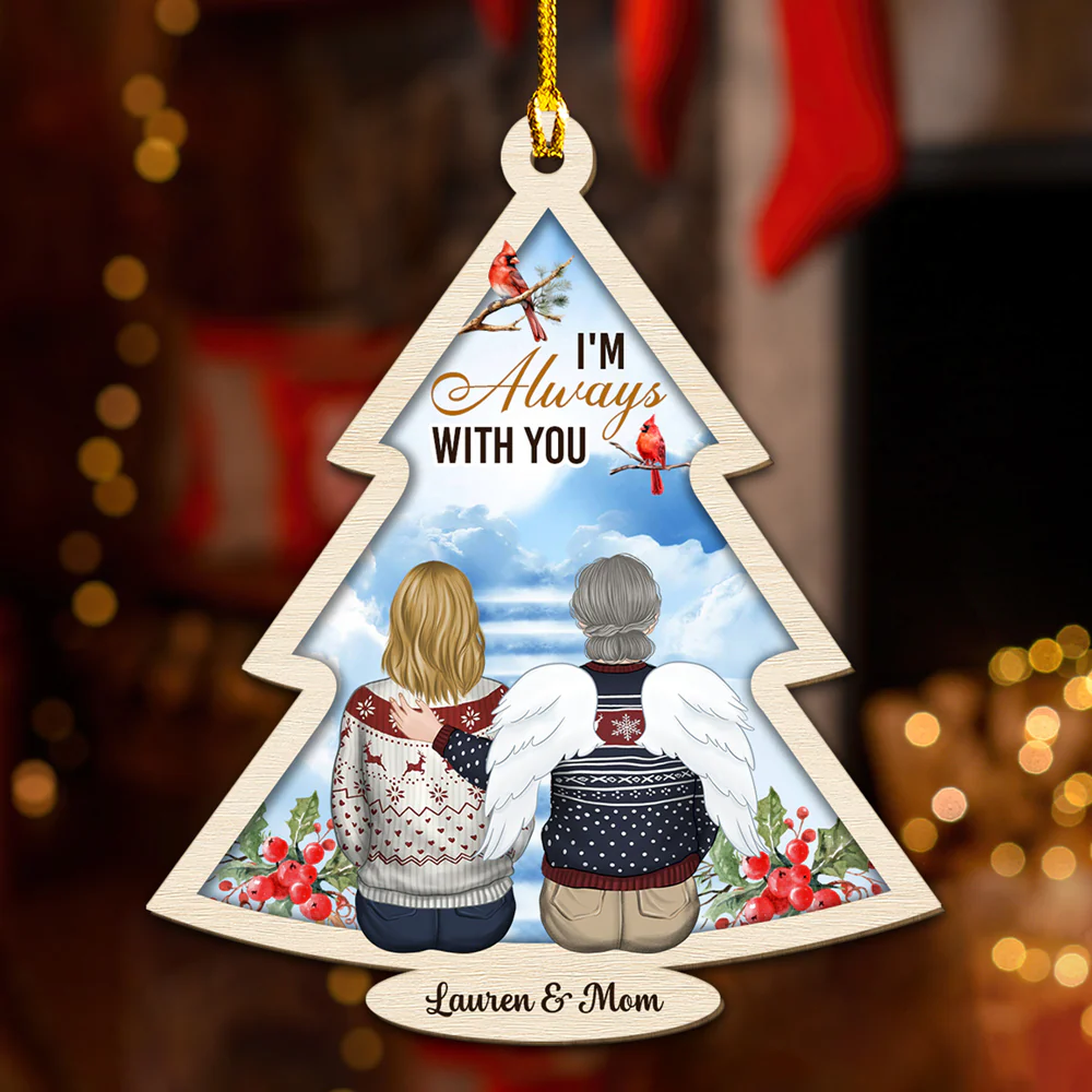 Forever With You - Personalized Custom Wood Ornament - Image 3