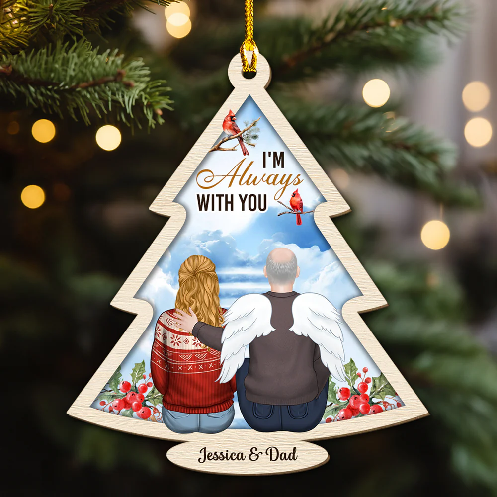 Forever With You - Personalized Custom Wood Ornament - Image 4