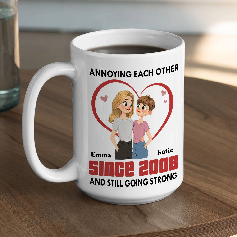 Forever With You Same Sex - Personalized Custom Coffee Mug - Image 3
