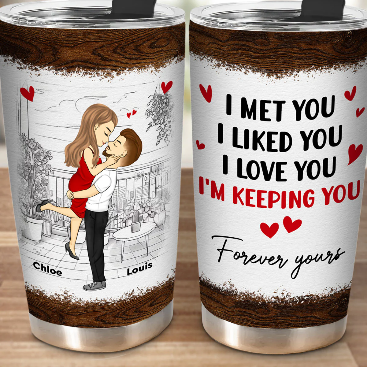 Forever yours - Personalized Custom Tumbler - Image 5