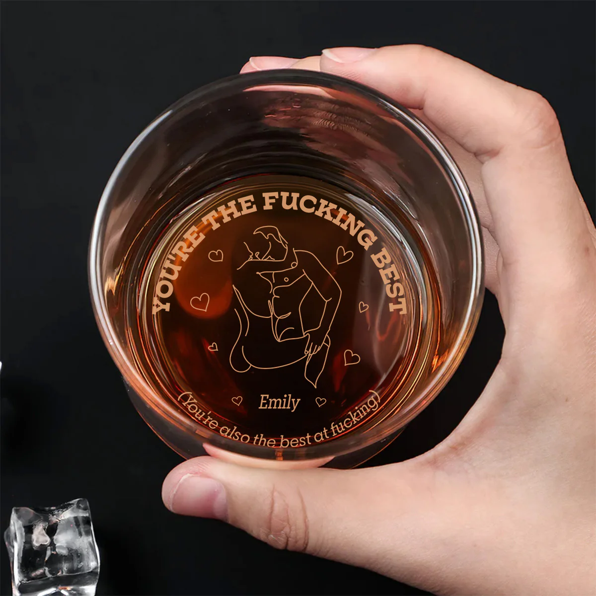 Freaking Best - Personalized Custom Engraved Whiskey Glass - Image 4