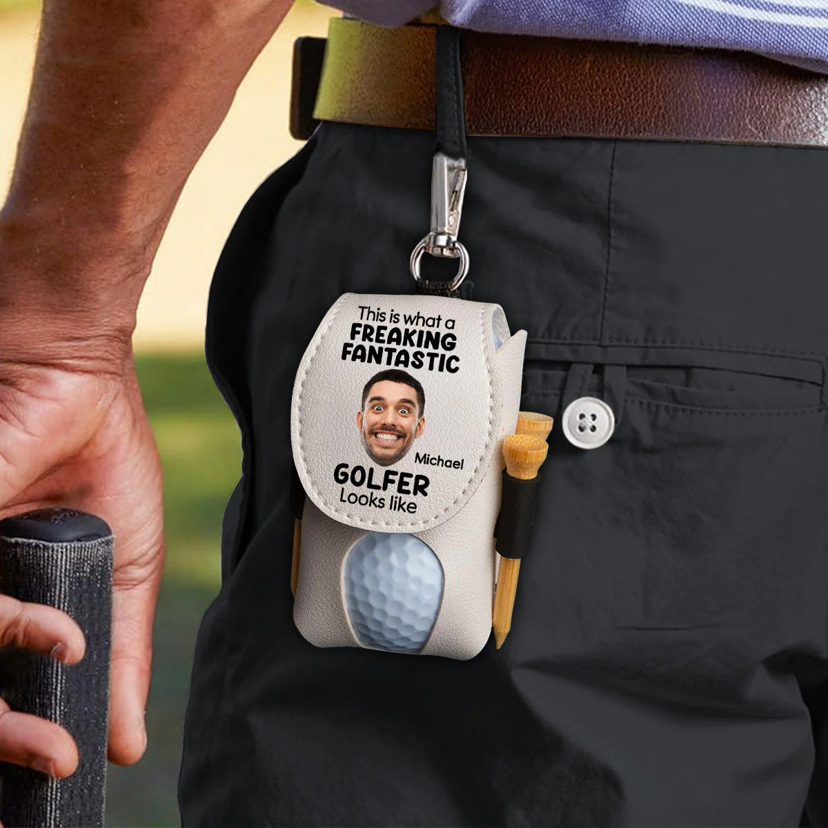 Freaking Fantastic Golfer - Personalized Custom Golf Ball Bag - Image 5