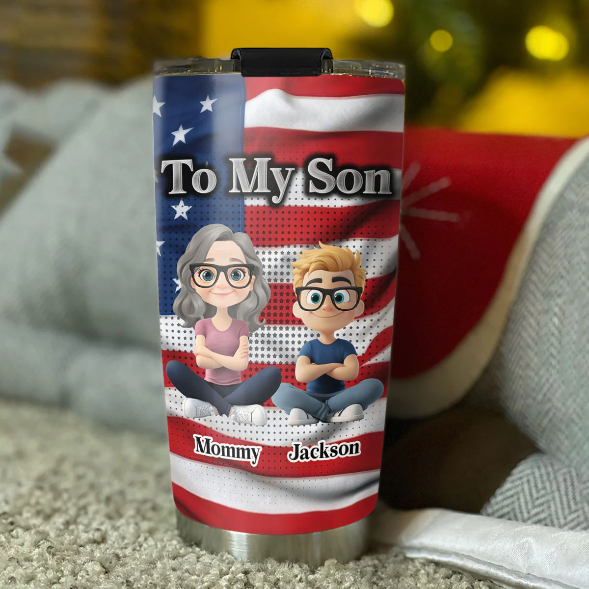 Freedom Never Forget That I Love You - Personalized Custom Tumbler - Image 4