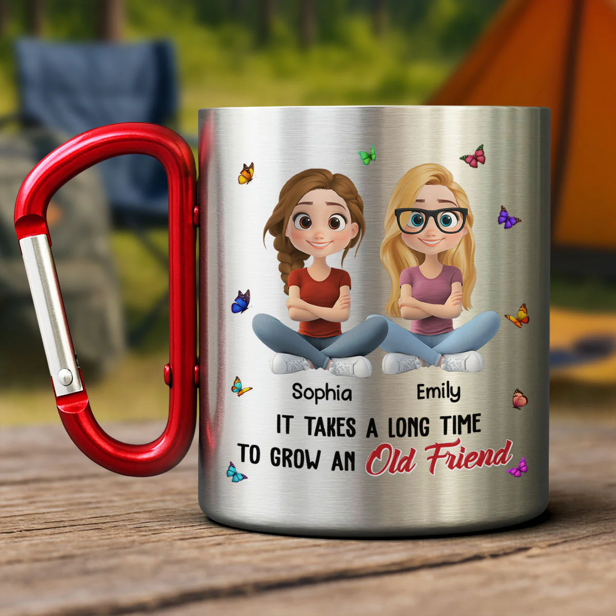 Friend Always And Forever - Personalized Custom Carabiner Mug