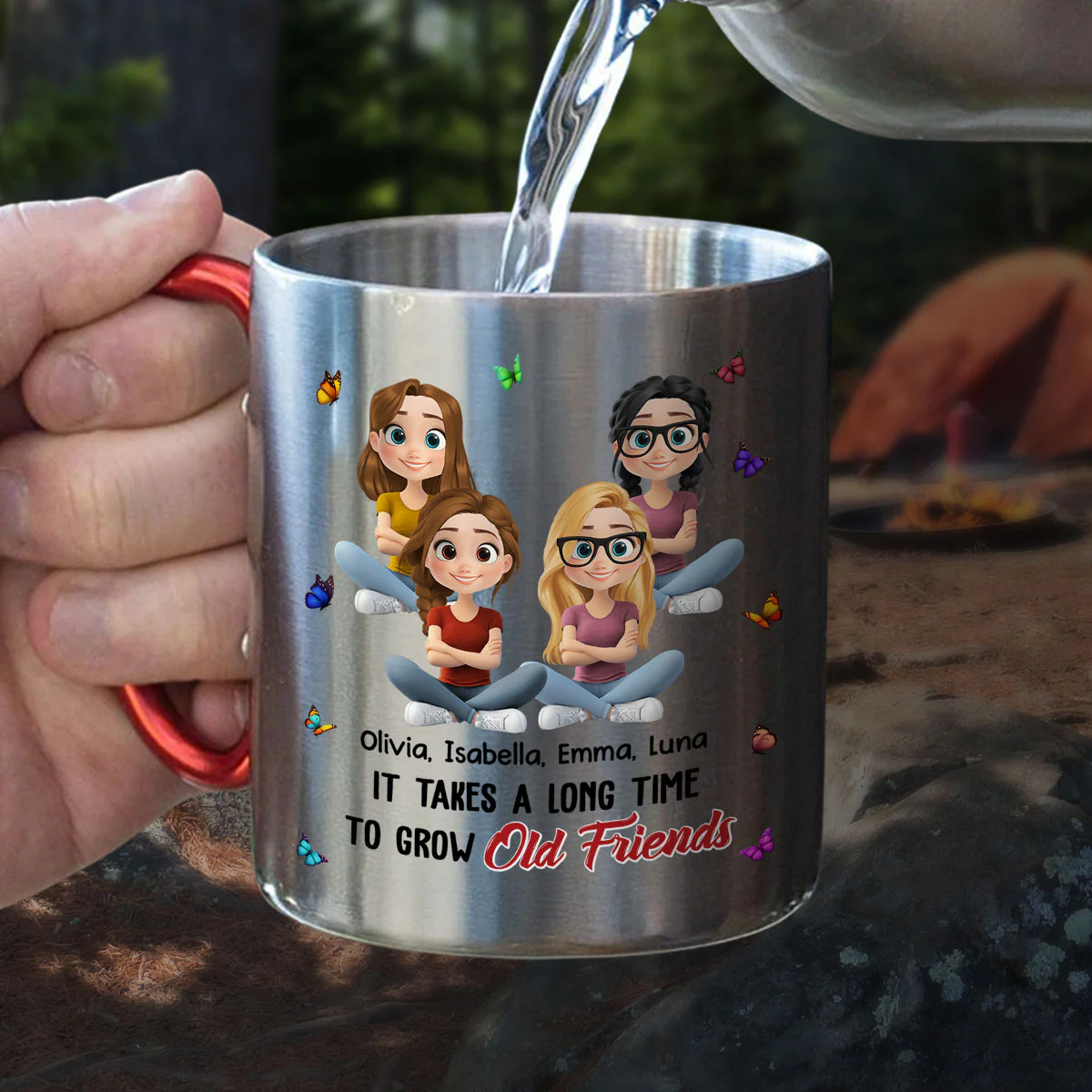 Friend Always And Forever - Personalized Custom Carabiner Mug - Image 4