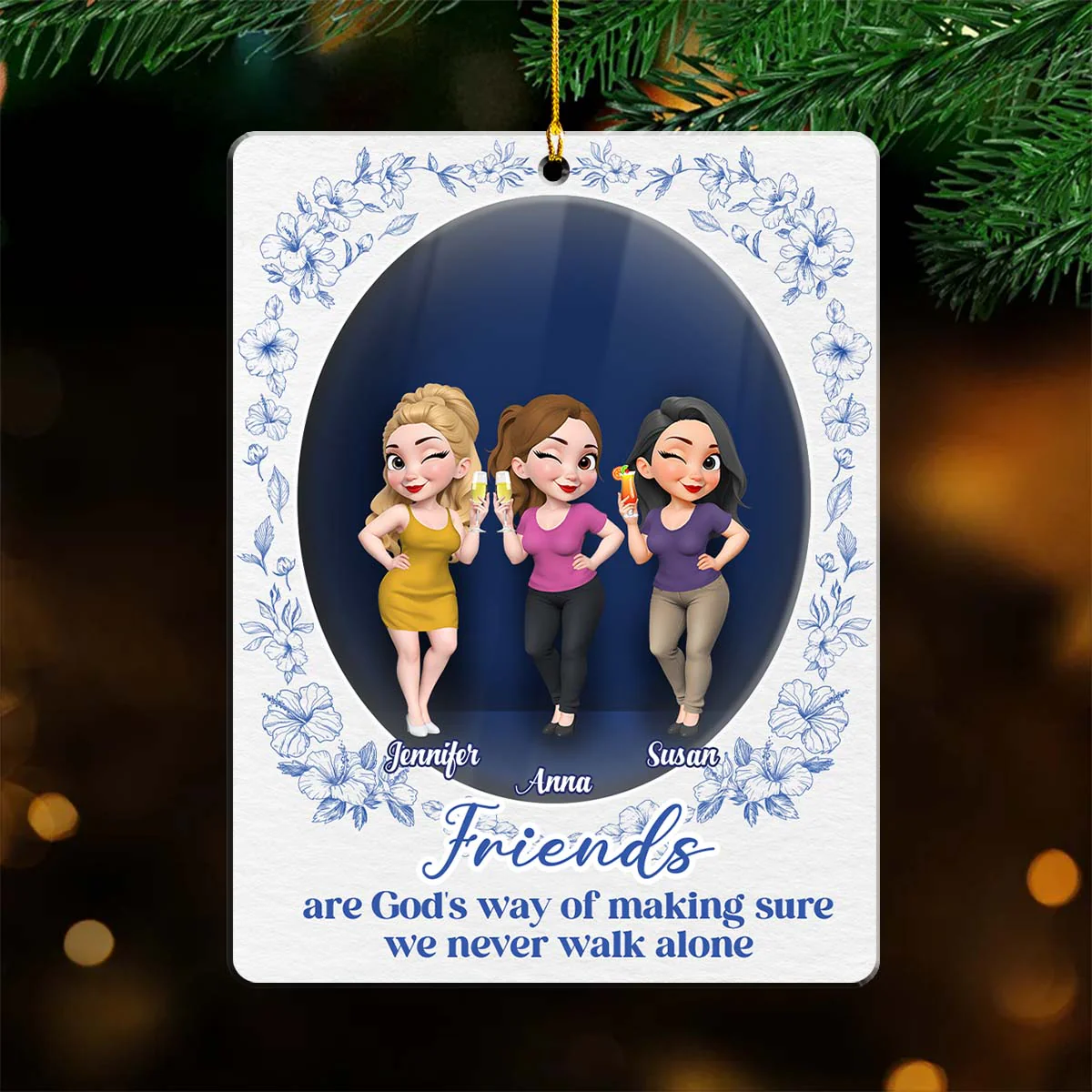 Friend Be Like - Personalized Custom Acrylic Ornament - Image 3