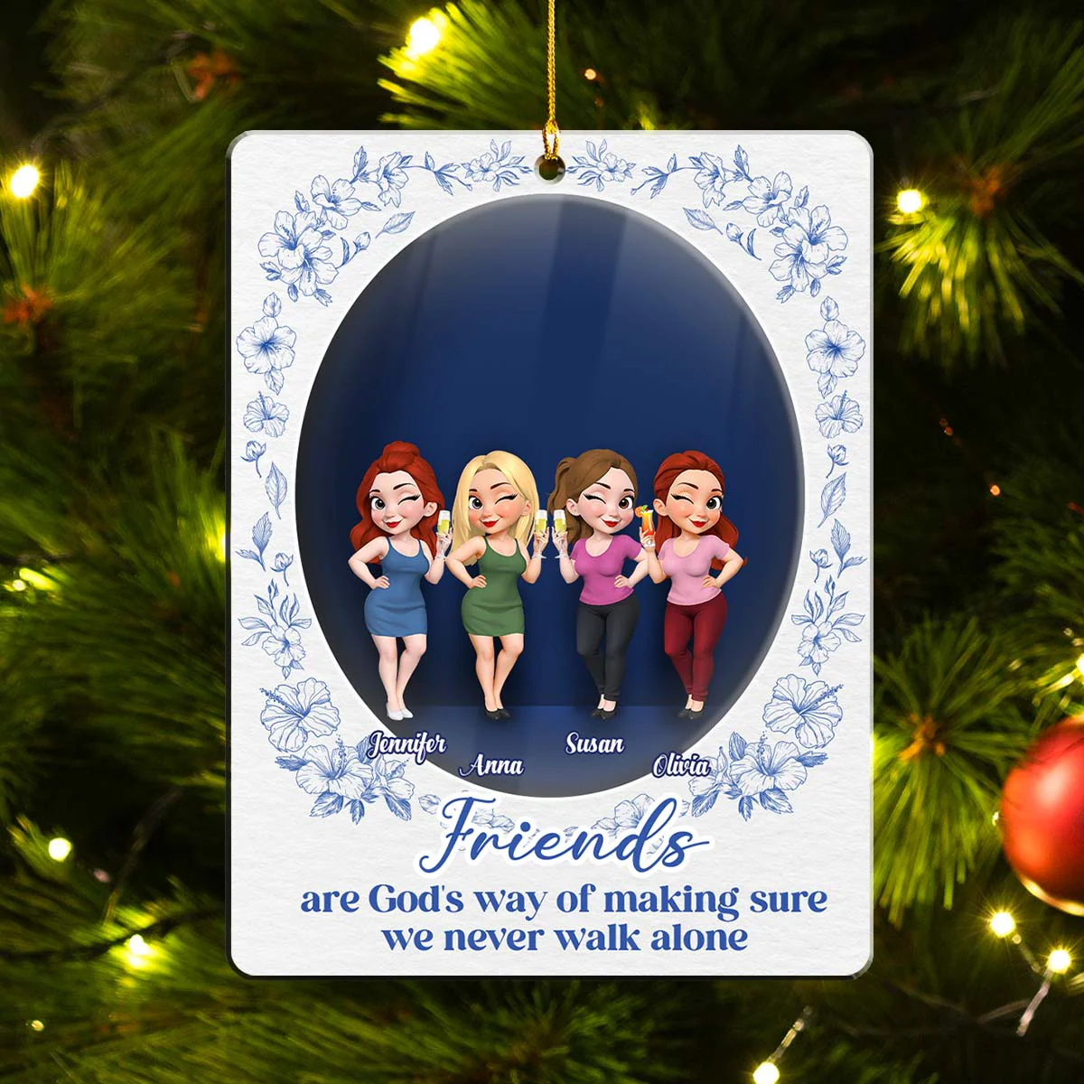 Friend Be Like - Personalized Custom Acrylic Ornament - Image 4