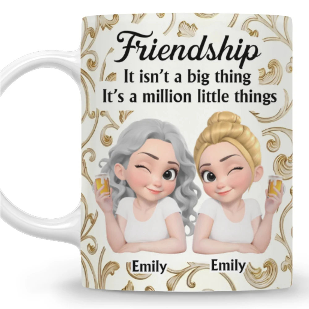 Friend Is A Million Little Things - Personalized Custom Coffee Mug - Image 8