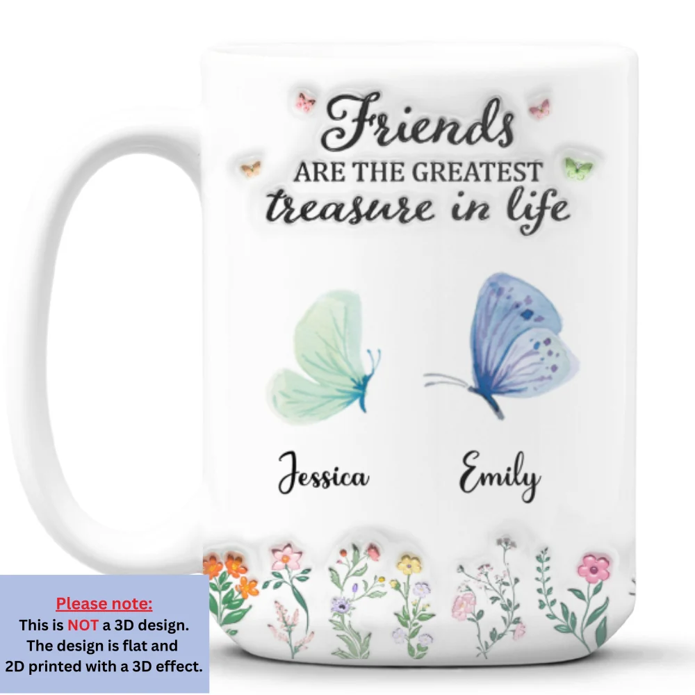 Friends Are Blessings Forever True - Personalized Custom 3D Inflated Effect Mug - Image 10