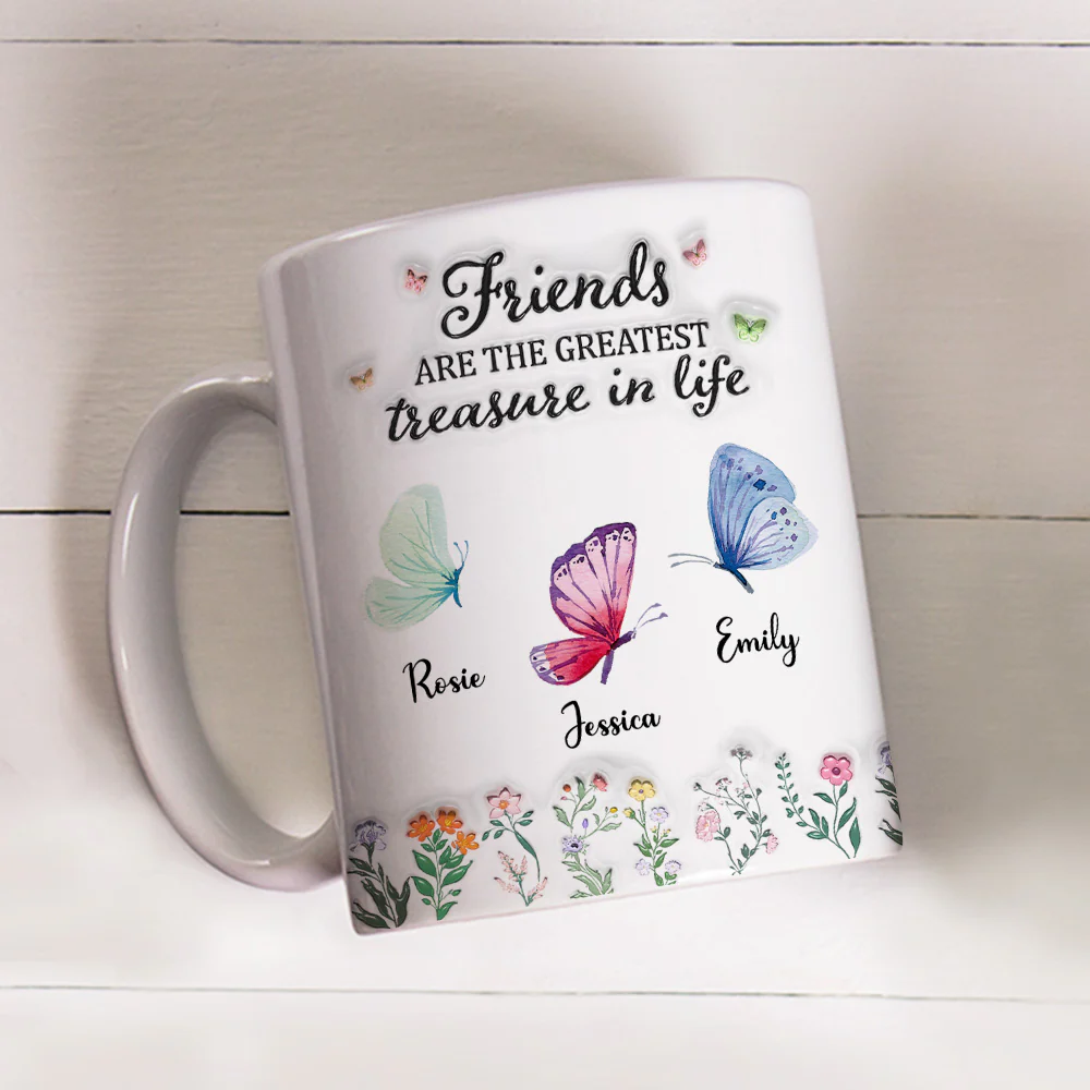 Friends Are Blessings Forever True - Personalized Custom 3D Inflated Effect Mug - Image 4