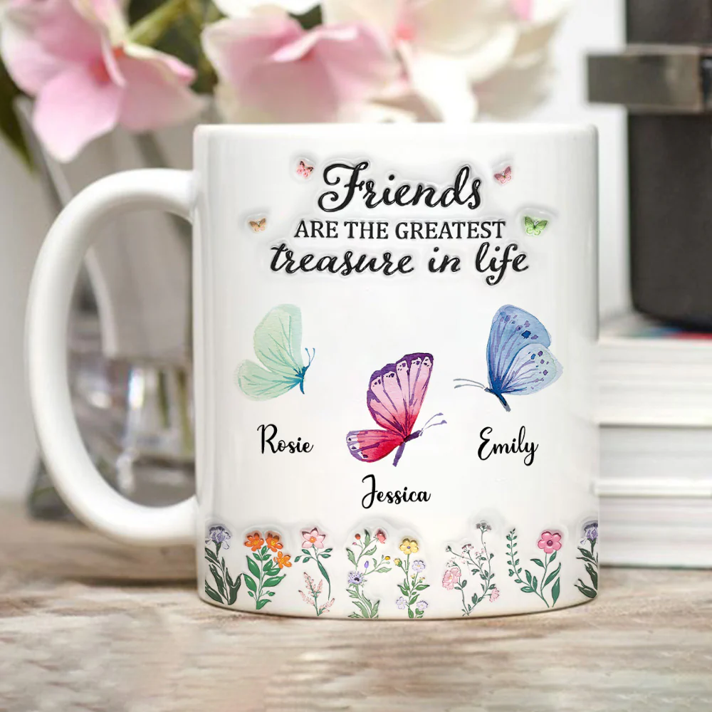 Friends Are Blessings Forever True - Personalized Custom 3D Inflated Effect Mug - Image 5