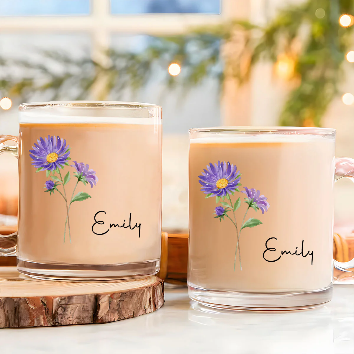 Friends Are Flowers - Personalized Custom Glass Mug - Image 3